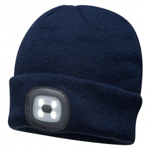 Beanie with LED headlight/torch