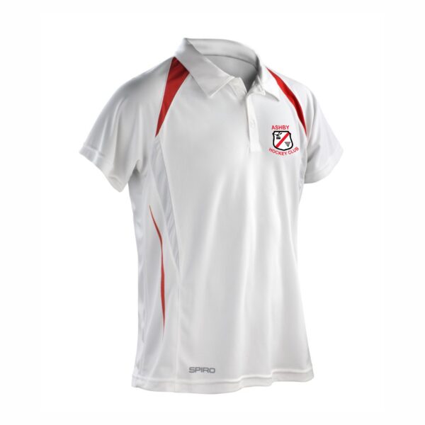 Mens Playing Shirt White Red Front scaled