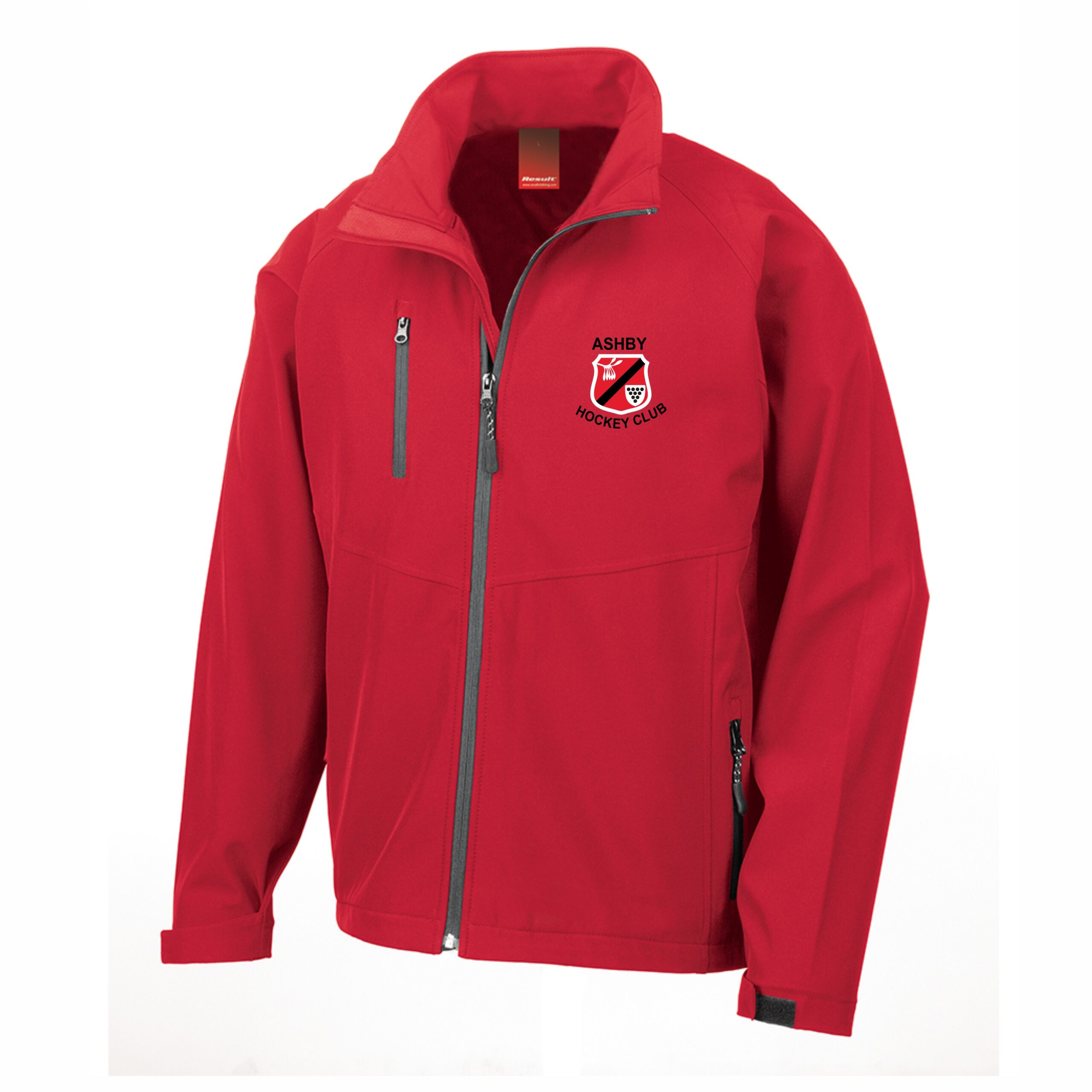 Unisex Softshell Jacket Red Front scaled