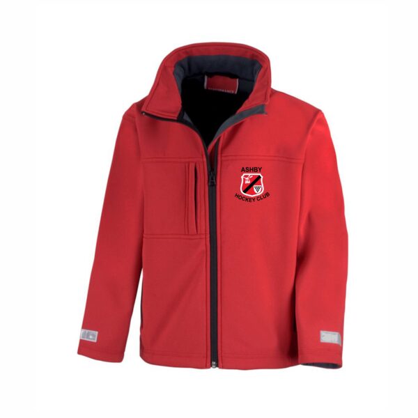 Junior Softshell Jacket Red Front