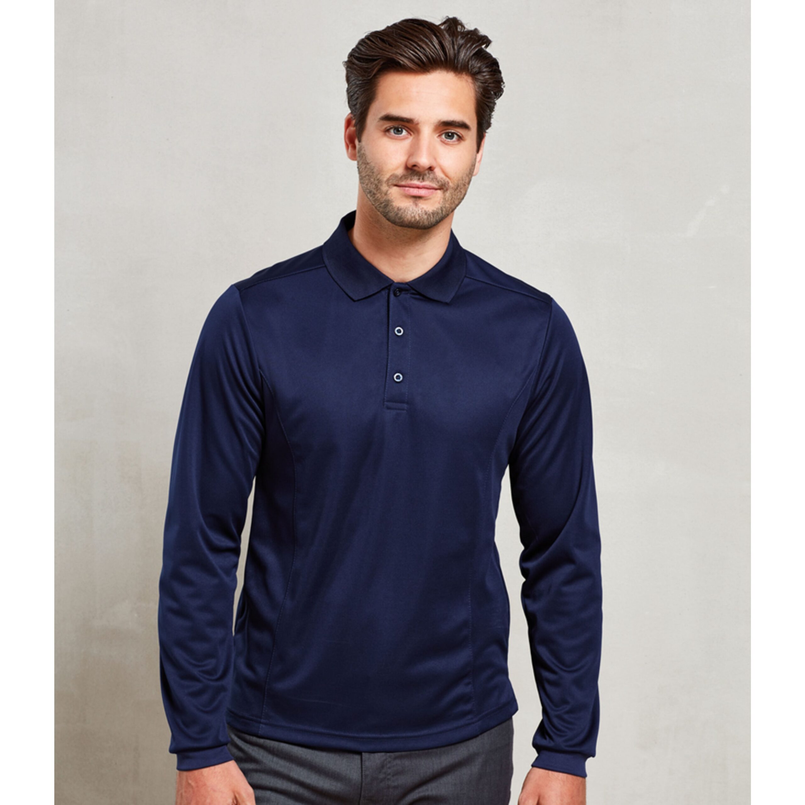 Premier Long Sleeve Coolchecker Polo Shirt