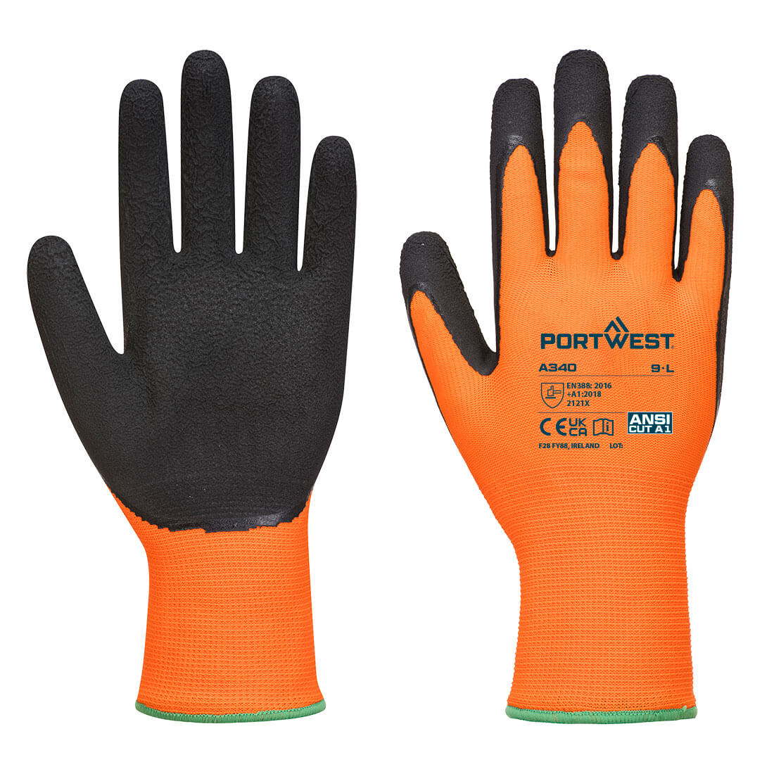 Hi-Vis Grip Glove – Latex (12 Pack)