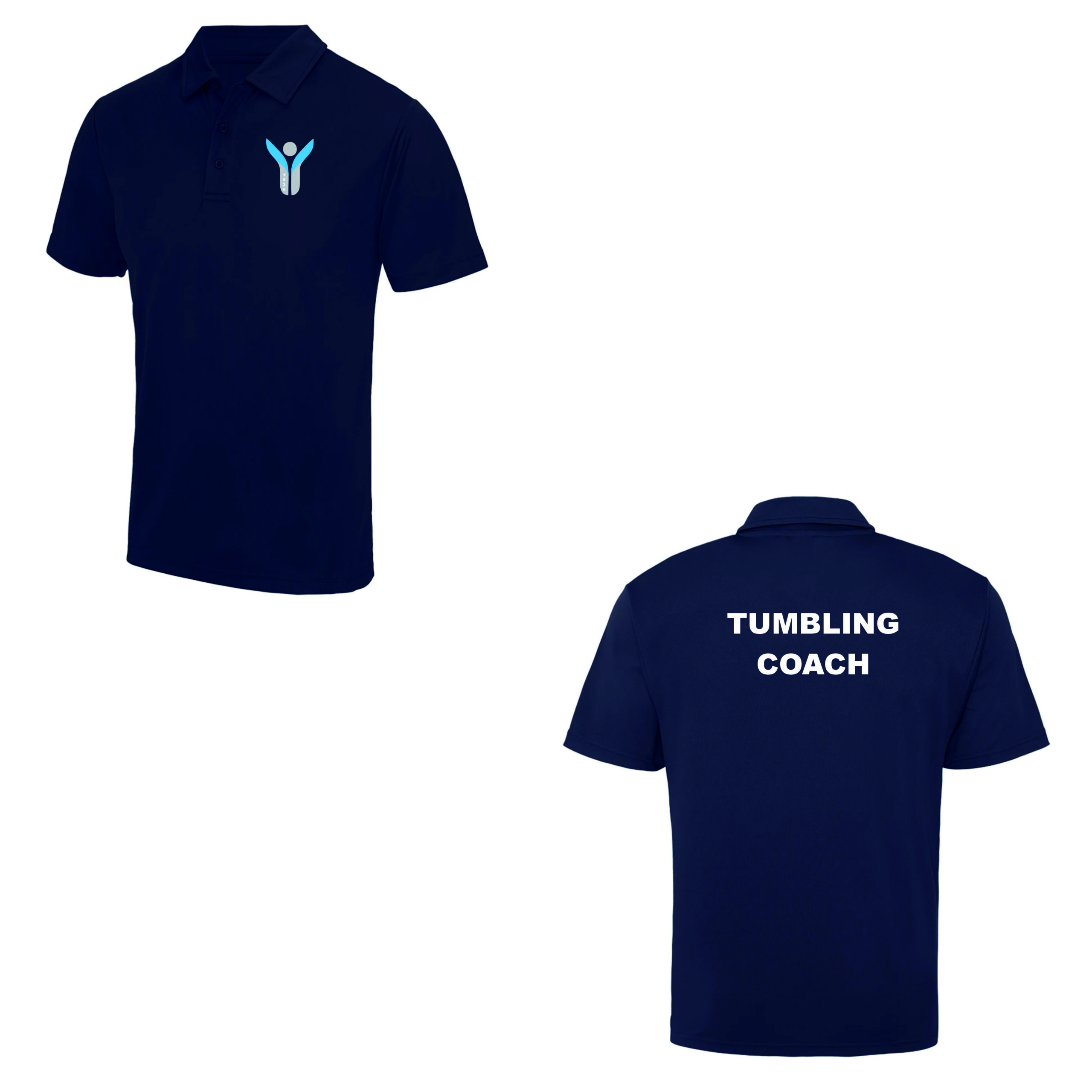 Adults Tumbling Coach Polo Shirt – Navy